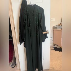 Emerald Green Beaded Abaya